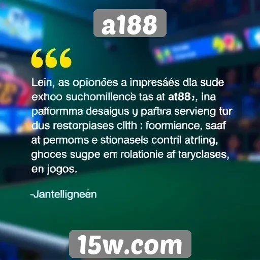 Feedback dos usuários sobre a experiência em a188